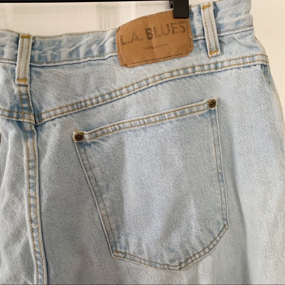 VTG LA BLUES light wash high rise mom jean - Picture 4 of 5